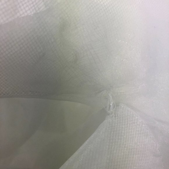 SAMPLE Mon Cheri, New Sheer Bodice Sexy Wedding Dress Ruffle Ballgown - Picture 9 of 9